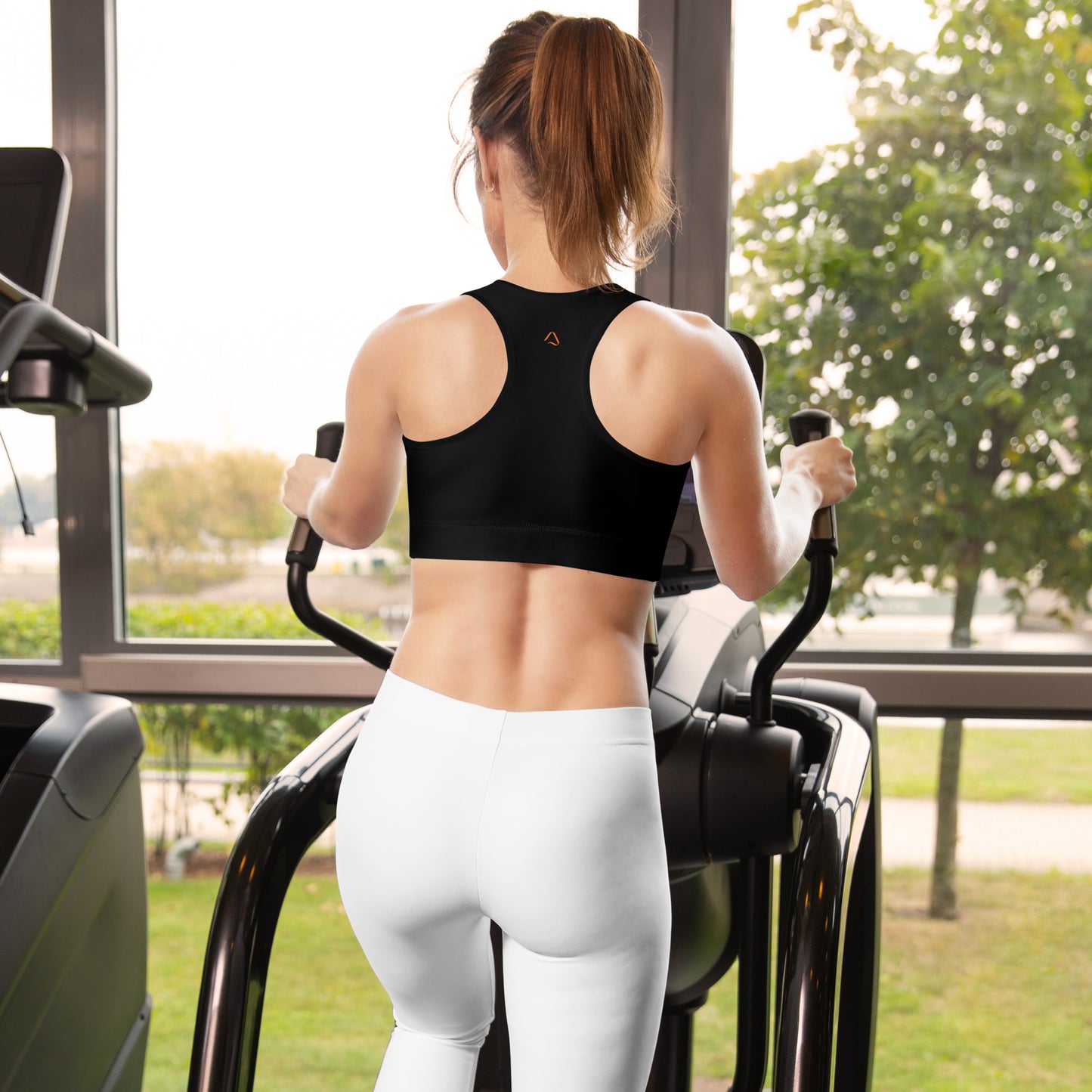 Halloween Black Solid Yoga Sports Bra