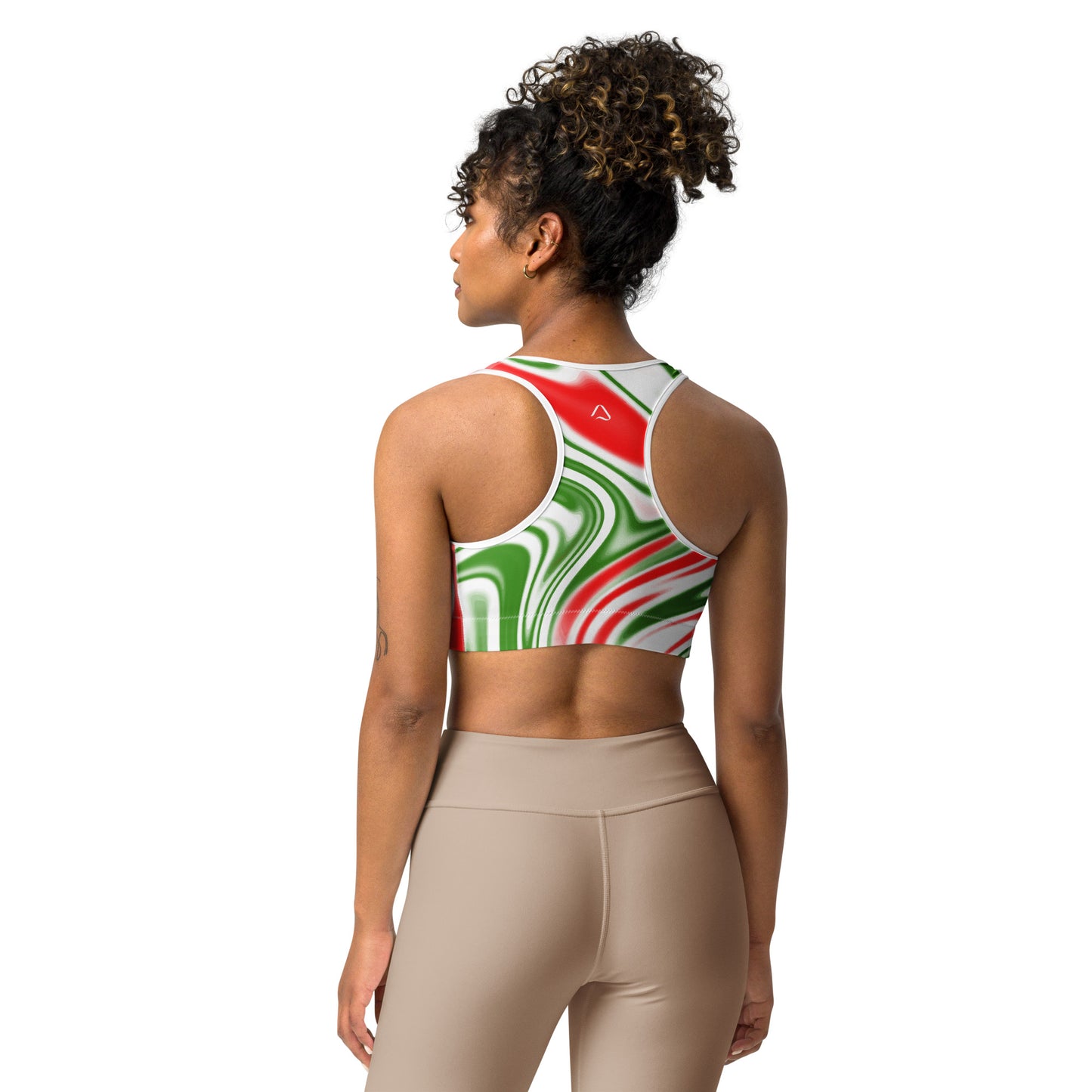 Candy Cane Swirl Sports Bra