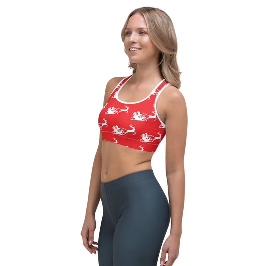 Santa's Sleigh Sports Bra