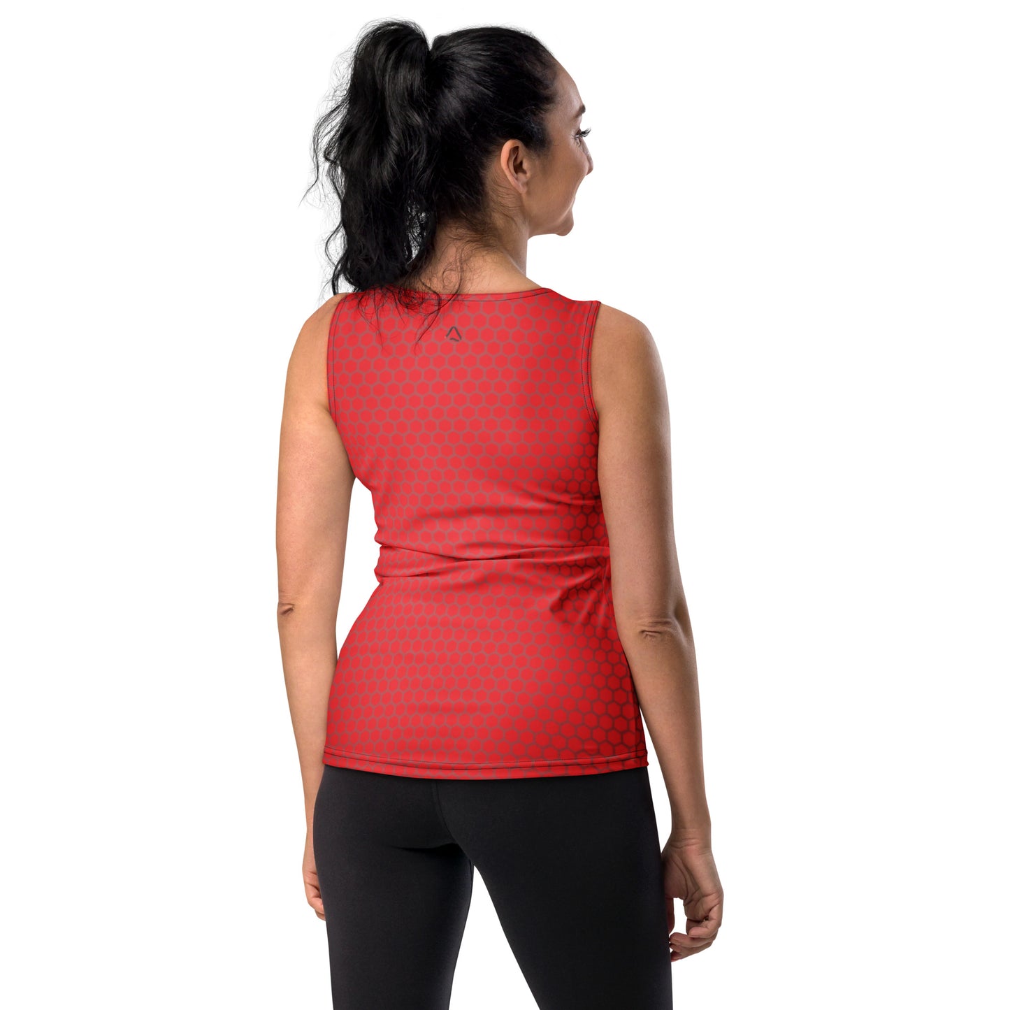 Red Carbon Fiber Yoga Tank Top
