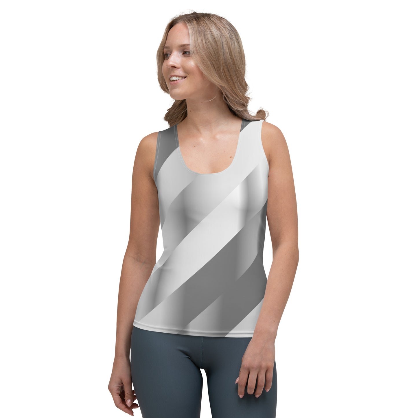 Scintillating Silver Yoga Tank Top