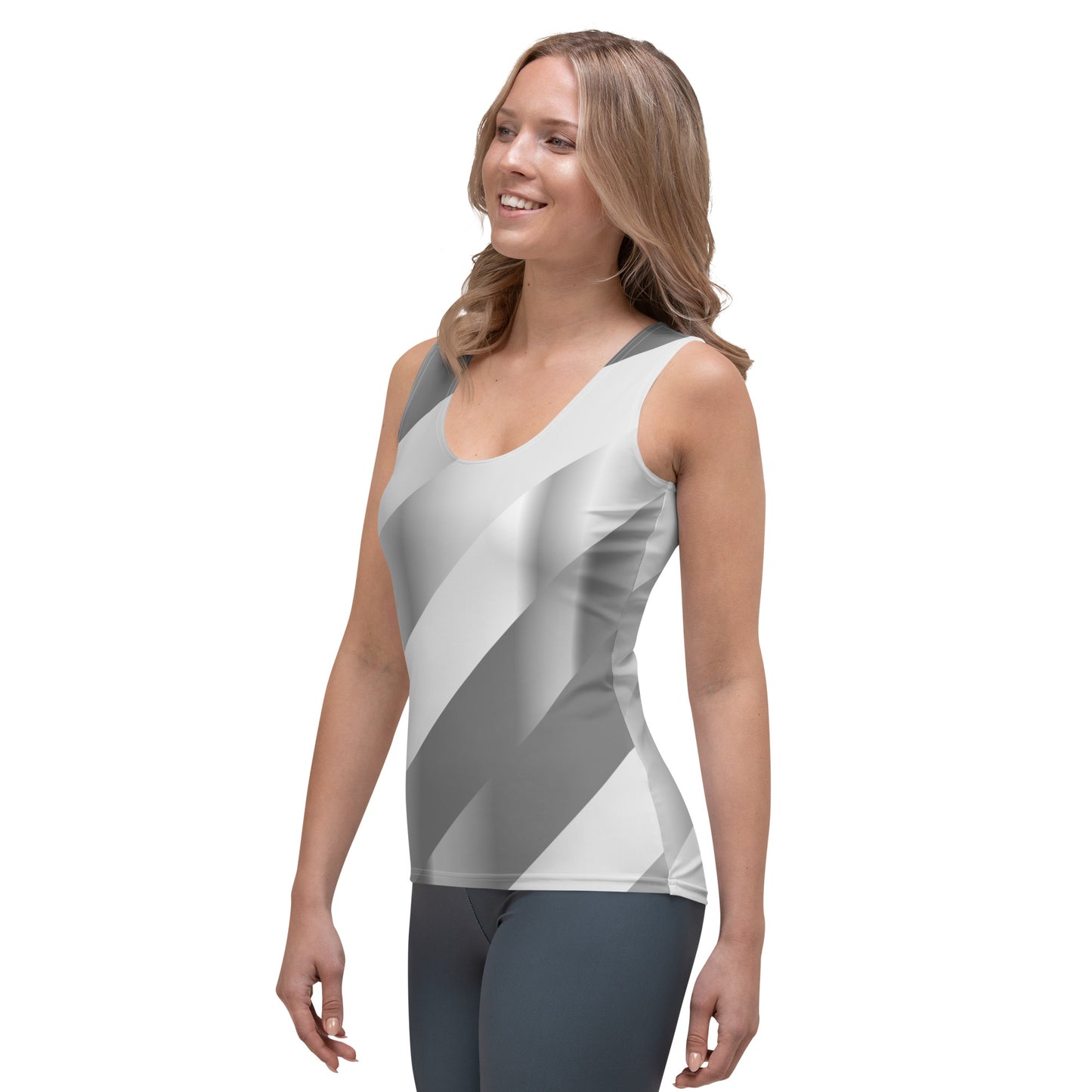 Scintillating Silver Yoga Tank Top