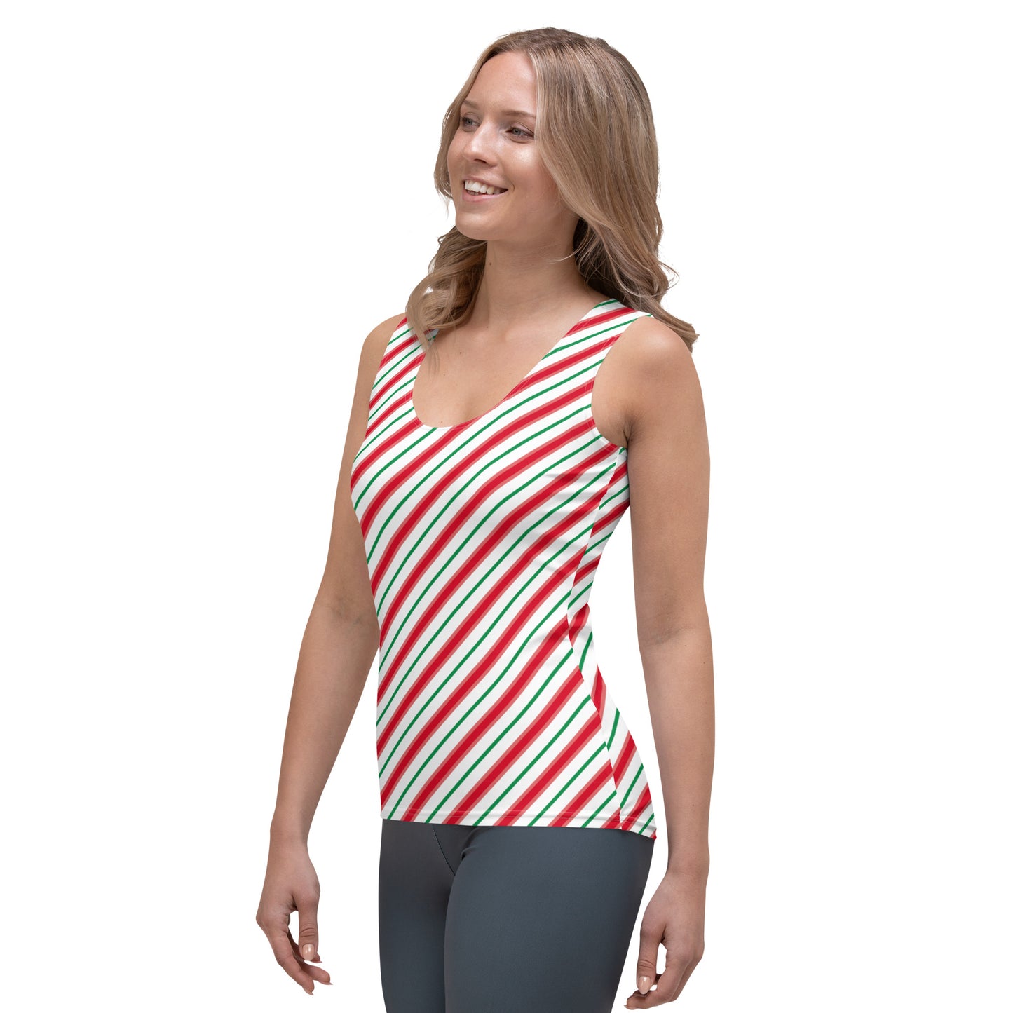 Candy Cane Yoga Tank Top