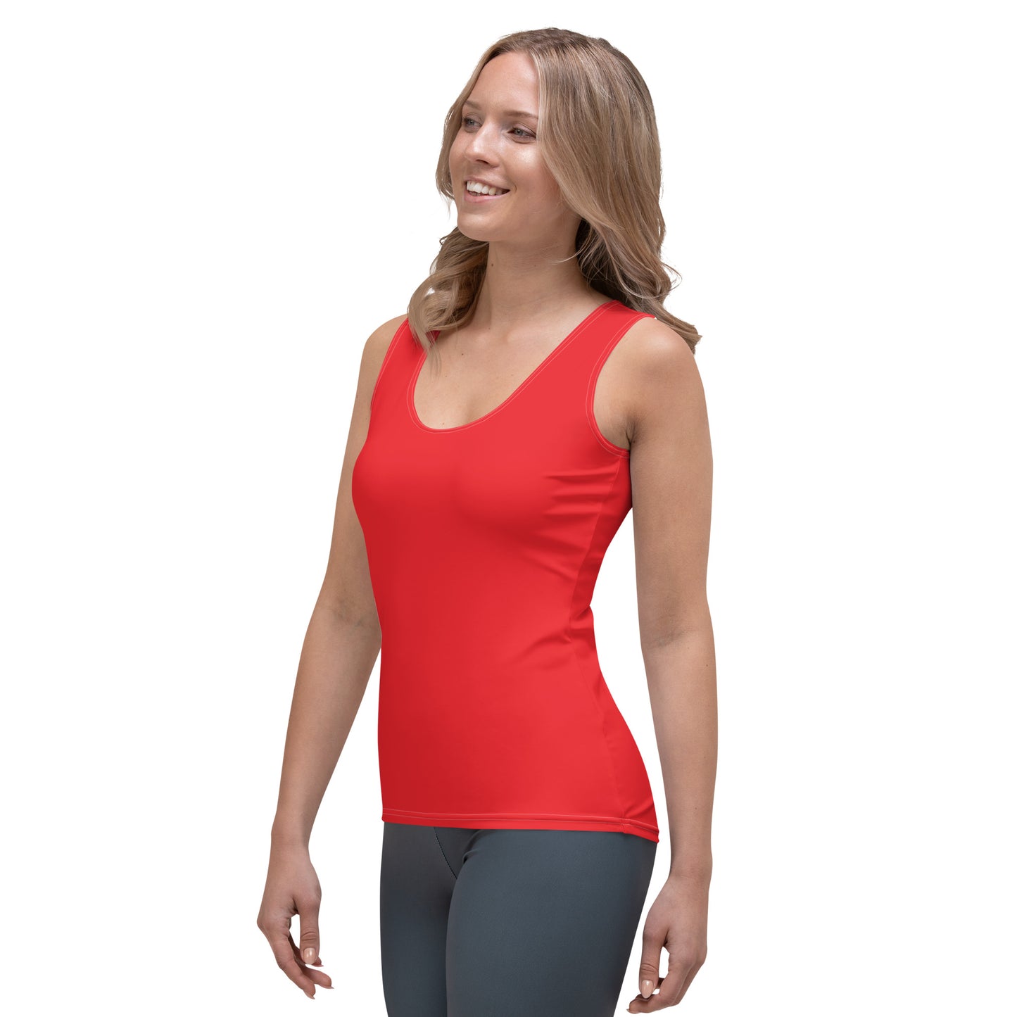Candy Cane Swirl Solid Yoga Tank Top
