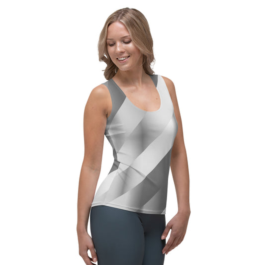 Scintillating Silver Yoga Tank Top