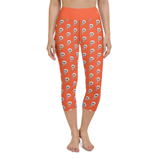 Gasp Her the Friendly Skeleton Yoga Capris