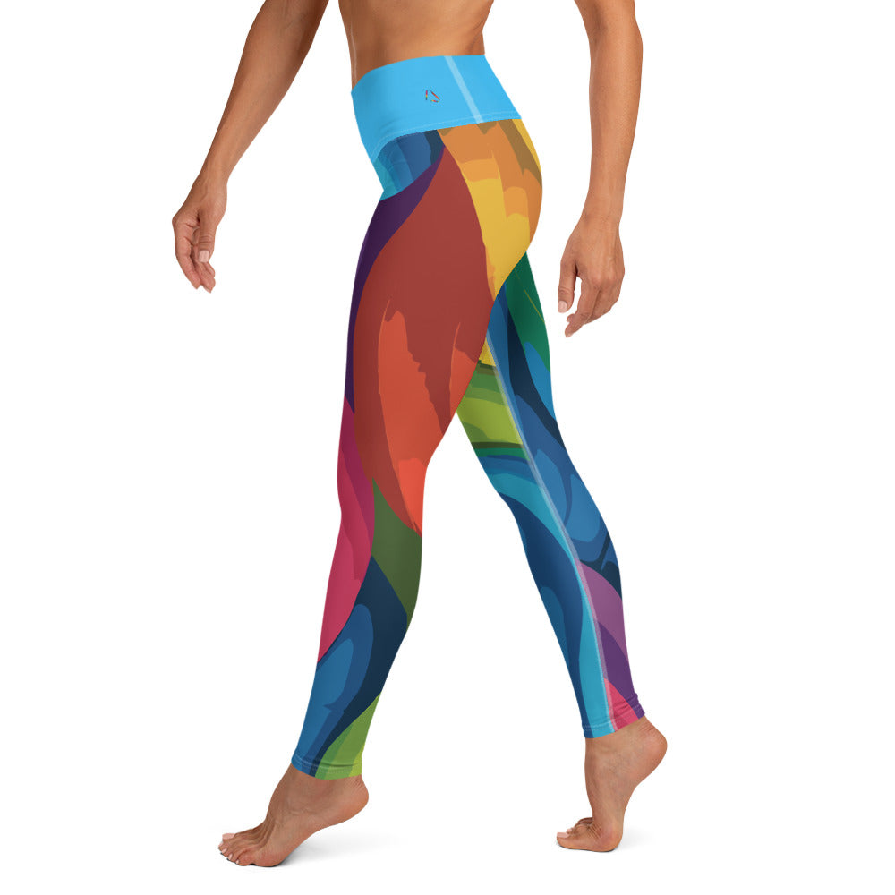 Rainbow Watercolor Yoga Leggings