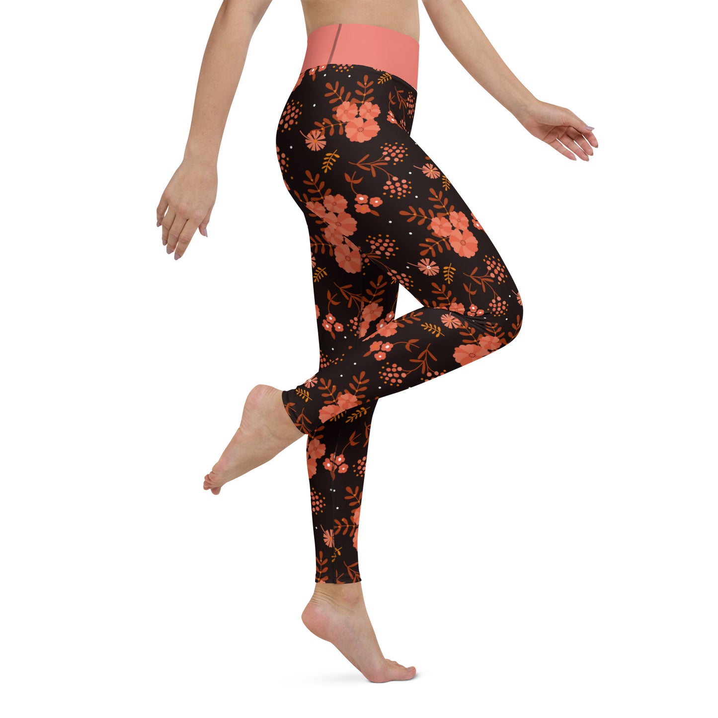 Floral Fall Night Yoga Leggings