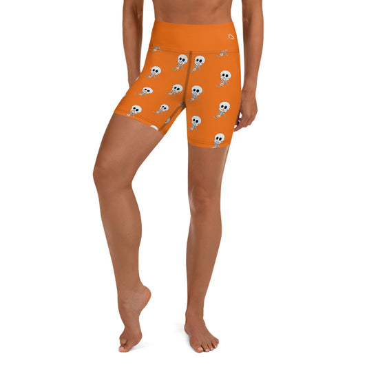 Gasp Her the Friendly Skeleton Yoga Shorts