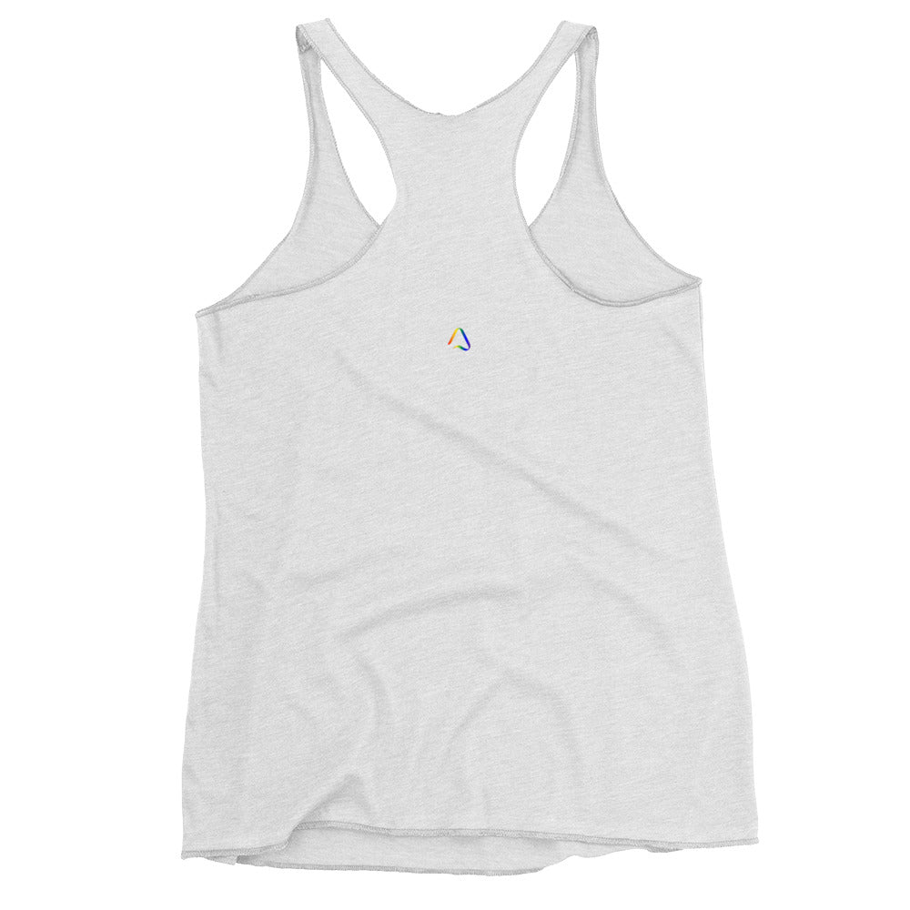 Rainbow Layered Bloom Women's Racerback Tank