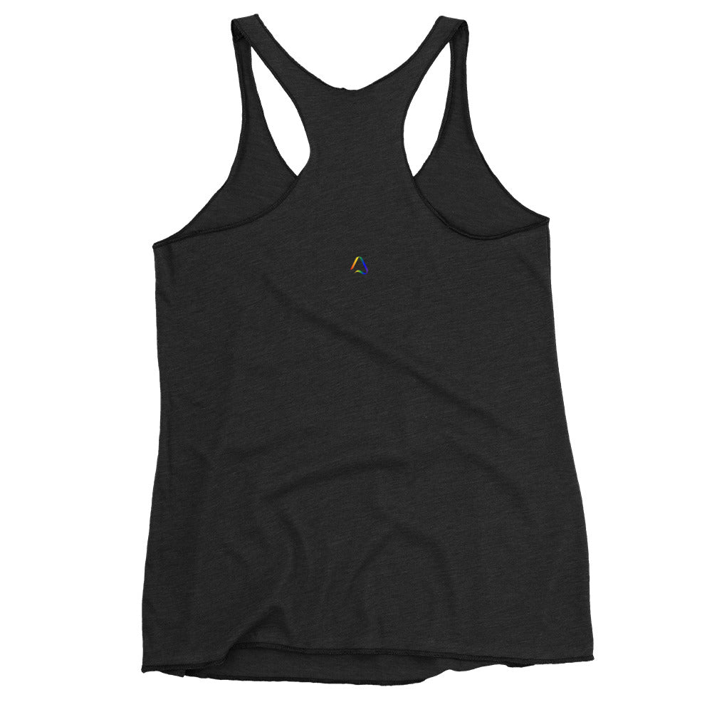 Rainbow Layered Bloom Women's Racerback Tank