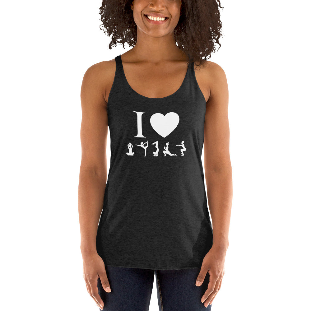 I Heart Yoga Poses Women's Racerback Tank