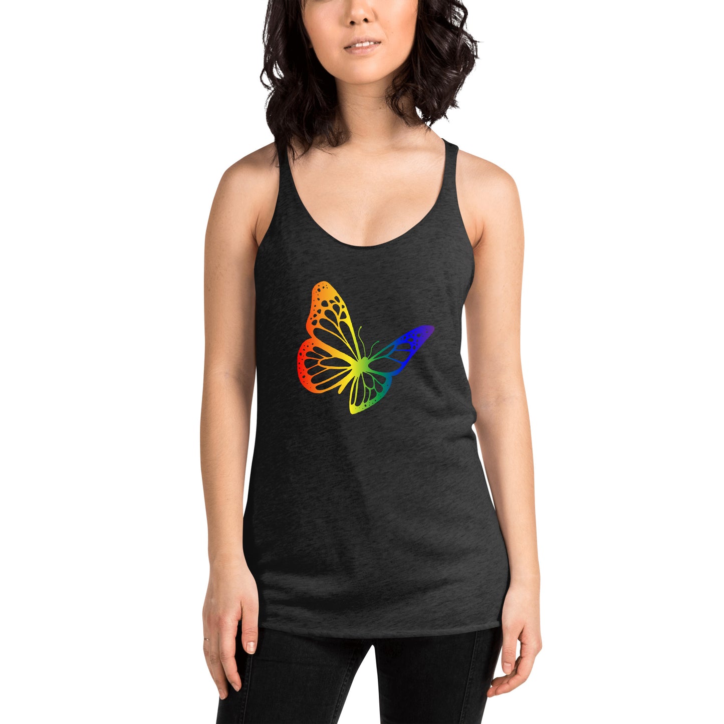 Rainbow Butterfly Women's Racerback Tank