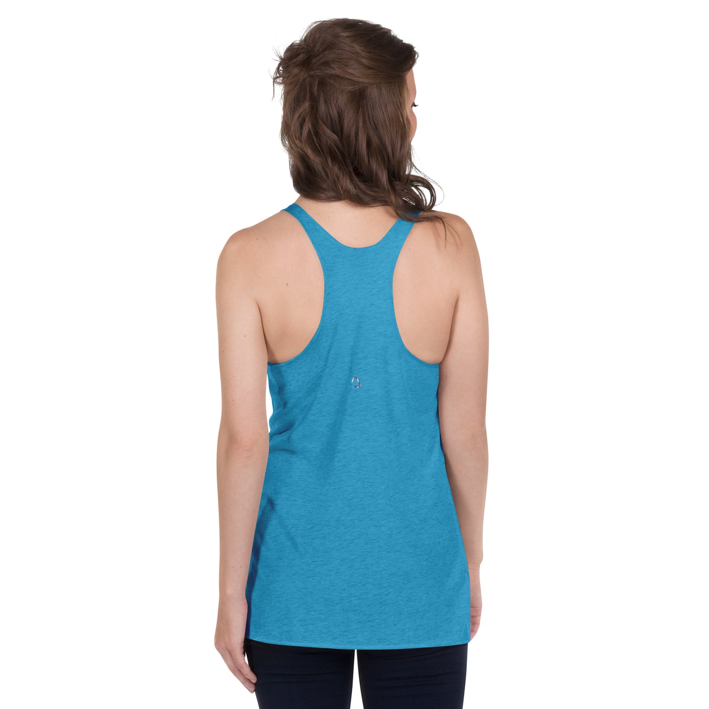 Red White & Blue Lotus Blossom Women's Racerback Tank