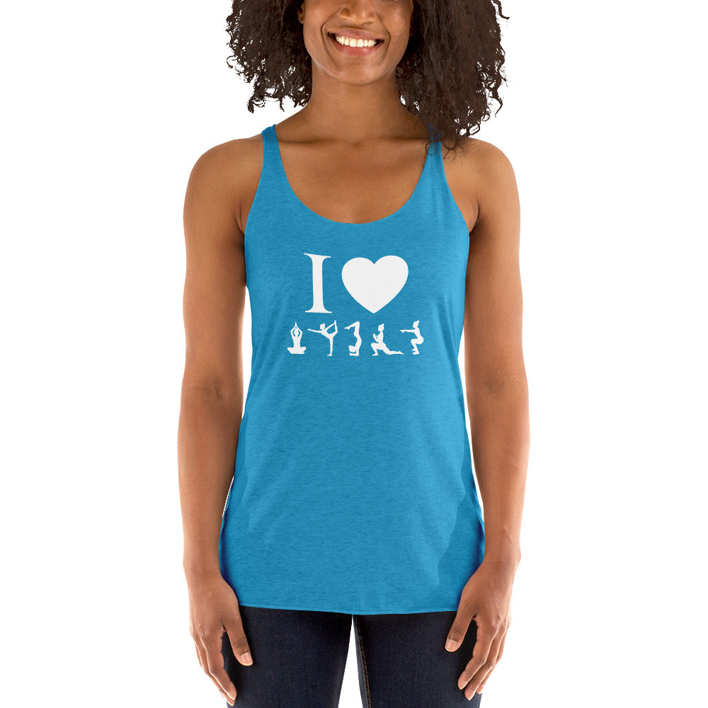 I Heart Yoga Poses Women's Racerback Tank
