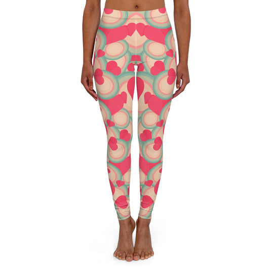 Groovy Hearts Pattern W's Cas Spandex