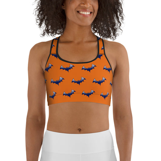 Cool Blue Bats Yoga Sports Bra