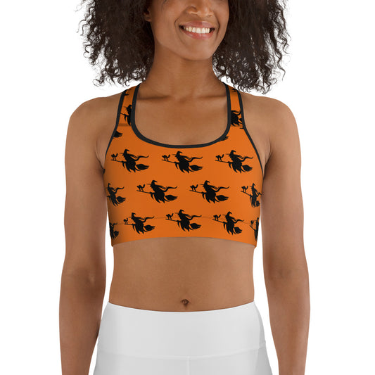 Witch's Broom Yoga Sports Bra