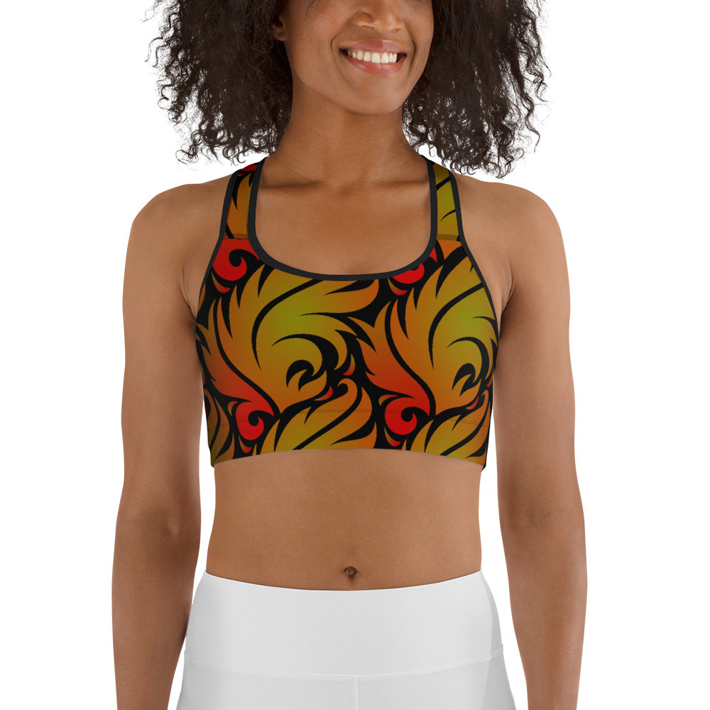 Eerily Floral Yoga Sports Bra