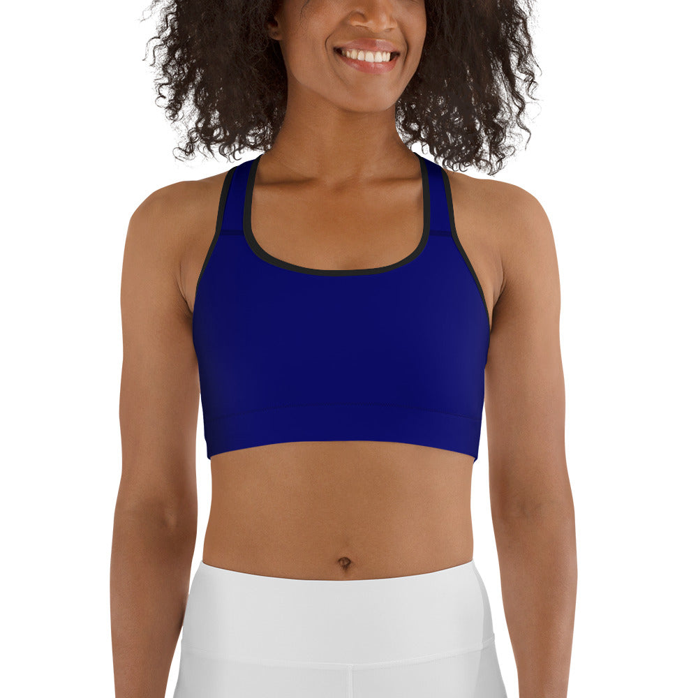 Midnight Holiday Elegance Solid Sports Bra