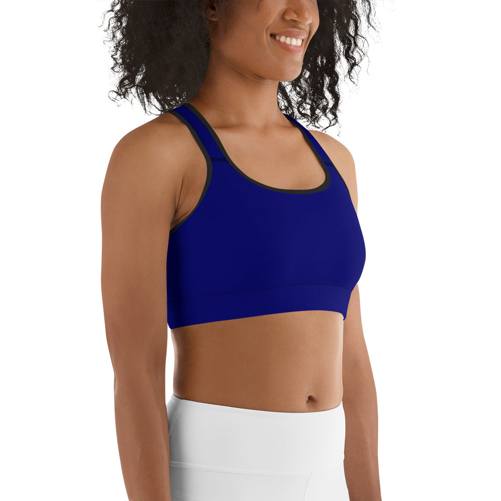 Midnight Holiday Elegance Solid Sports Bra