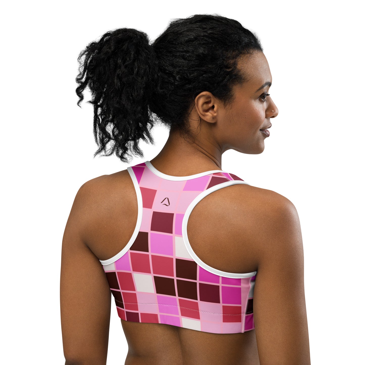 Pink Tile Sports Bra