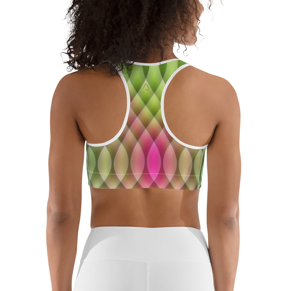 Watermelon Kaleidoscope Sports Bra