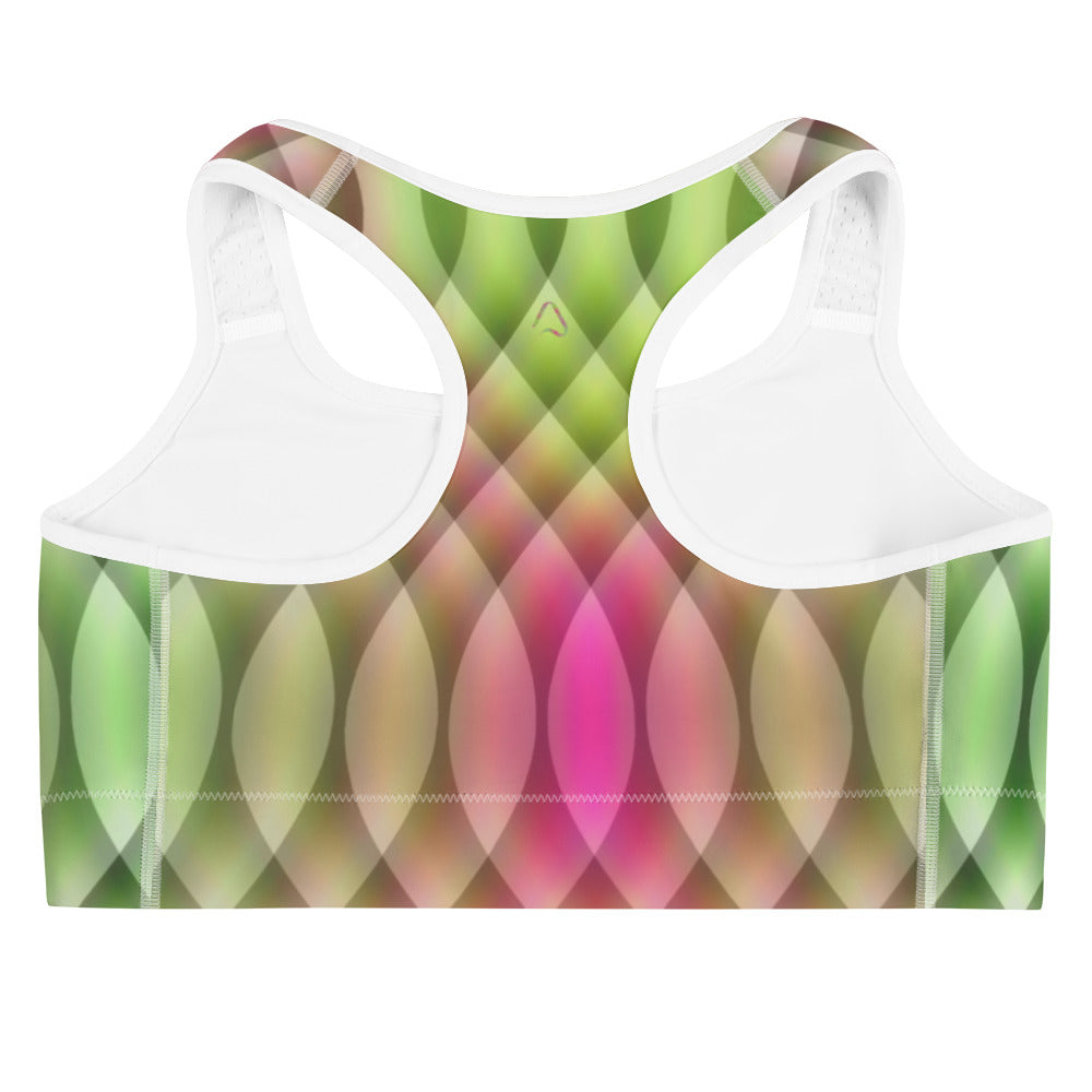 Watermelon Kaleidoscope Sports Bra