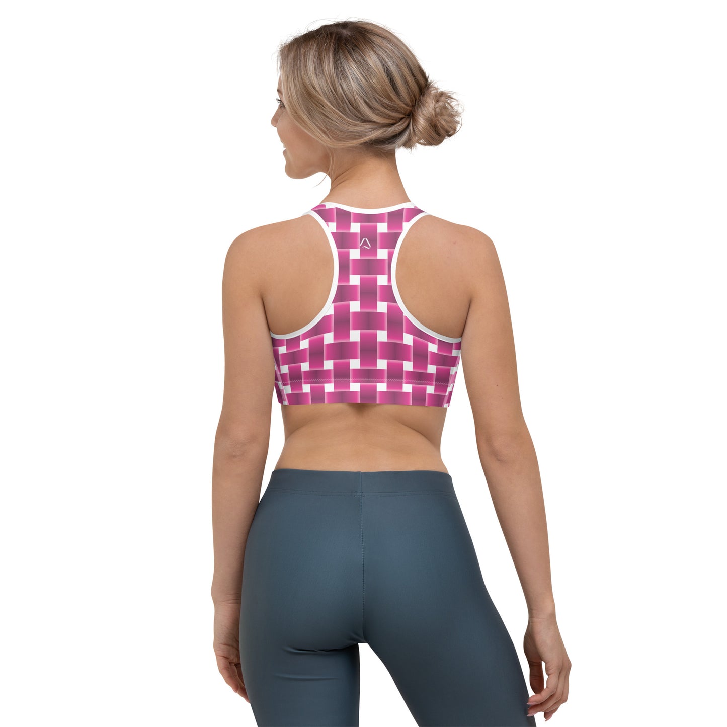 Pretty in Pink Plaid Sports Bra