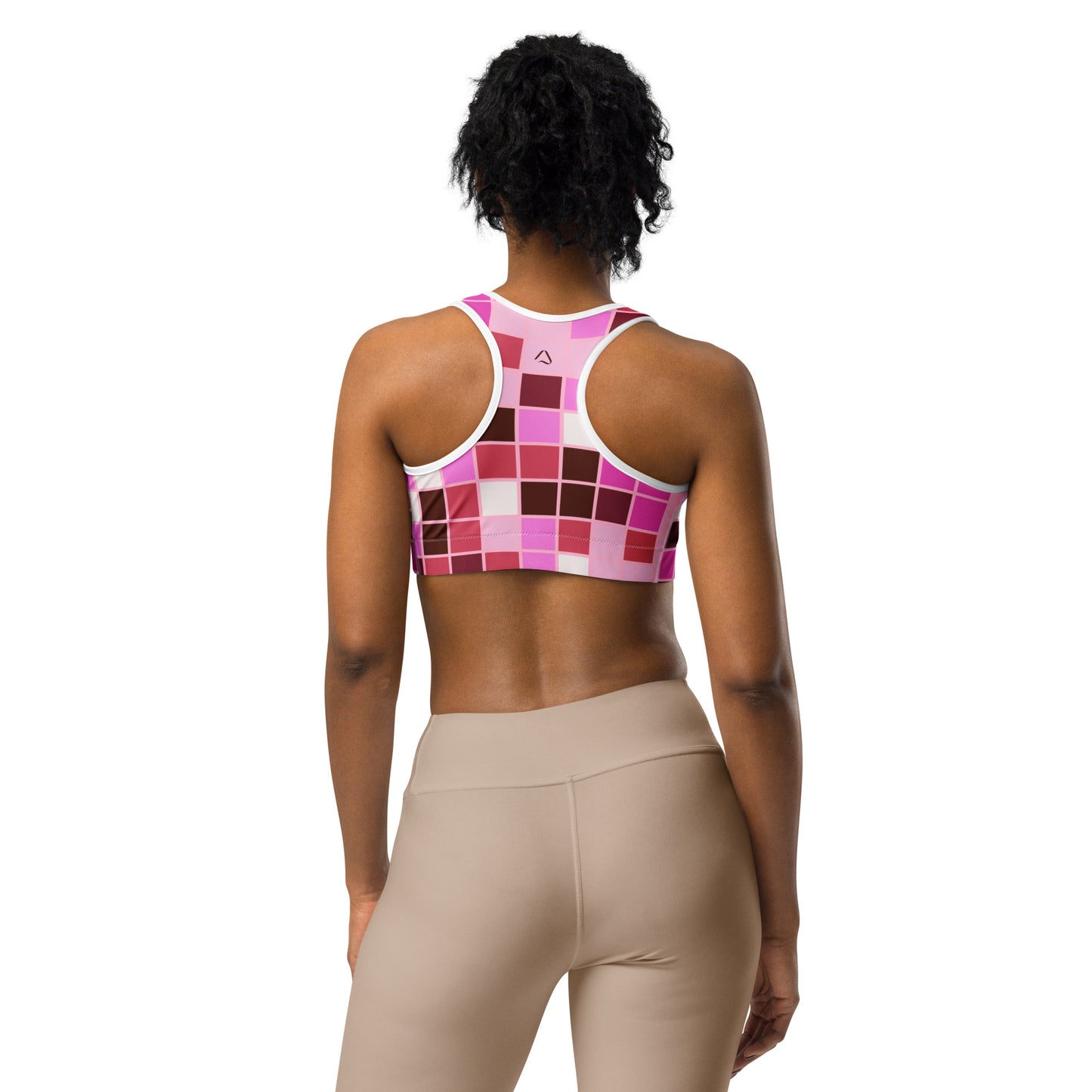 Pink Tile Sports Bra