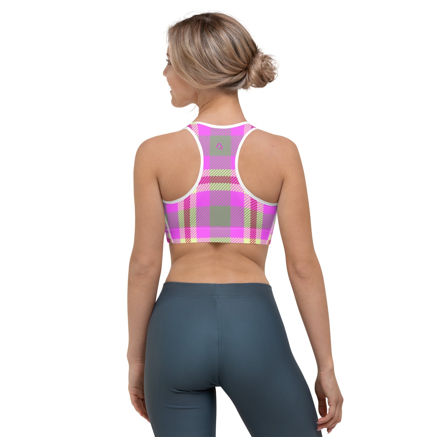 Pink Tartan Sports Bra