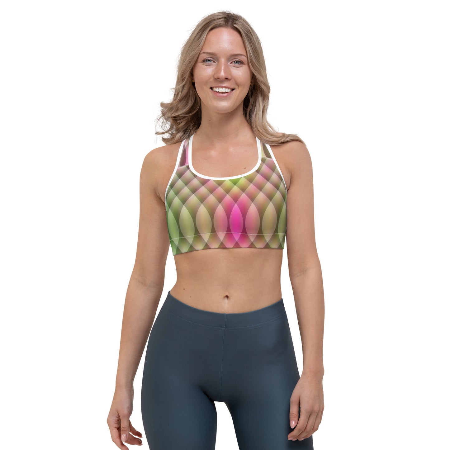 Watermelon Kaleidoscope Sports Bra