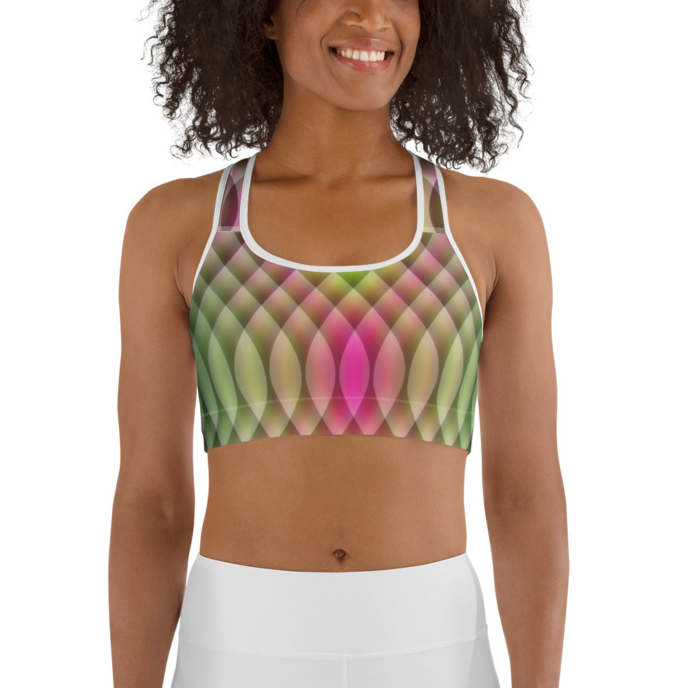 Watermelon Kaleidoscope Sports Bra