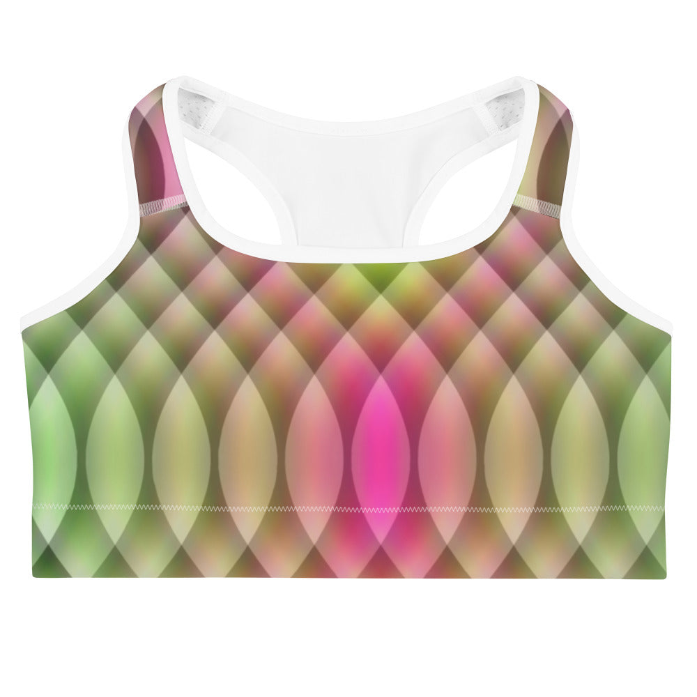 Watermelon Kaleidoscope Sports Bra