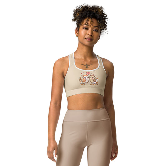 Owl the Love in the World Yoga Sports Bra