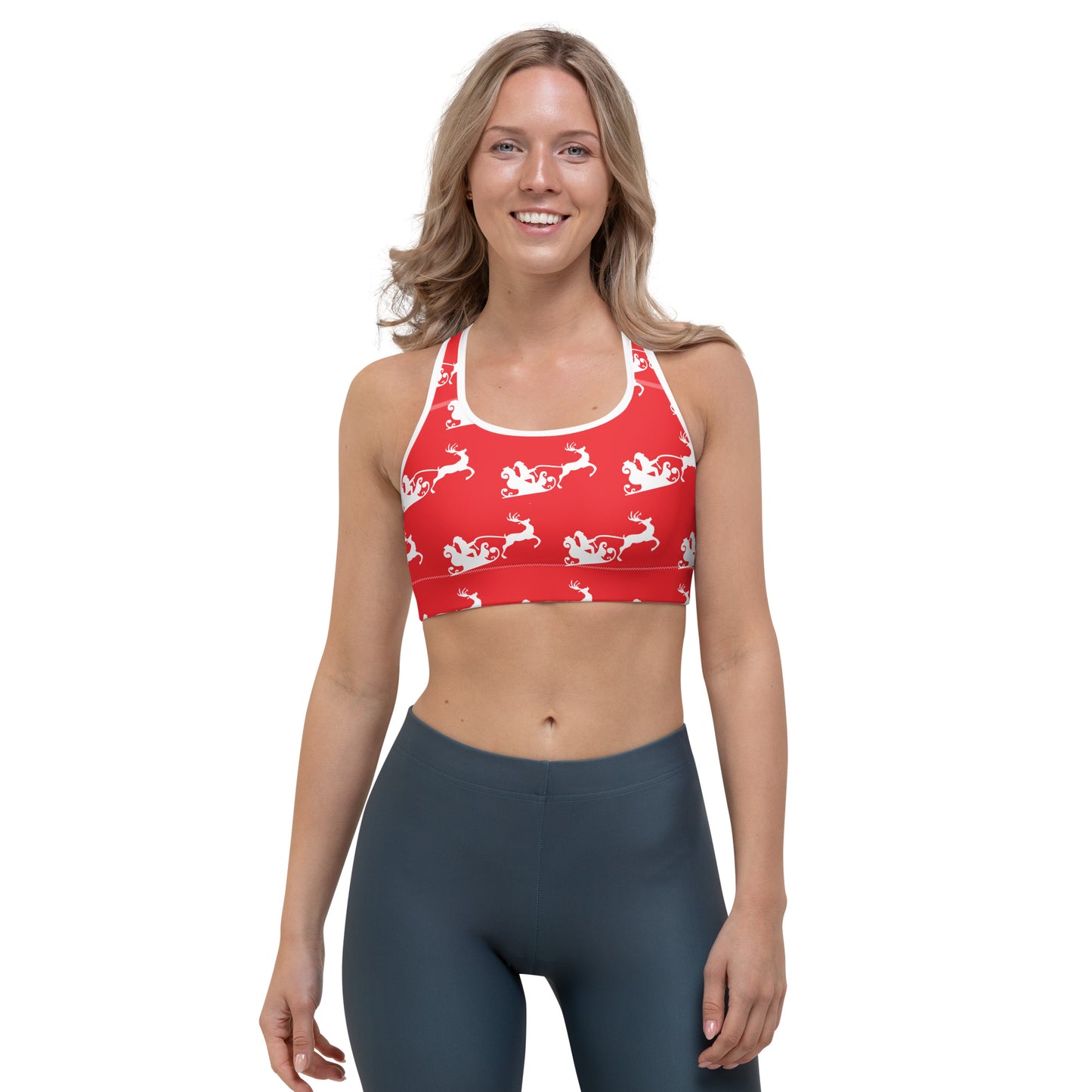 Santa's Sleigh Sports Bra