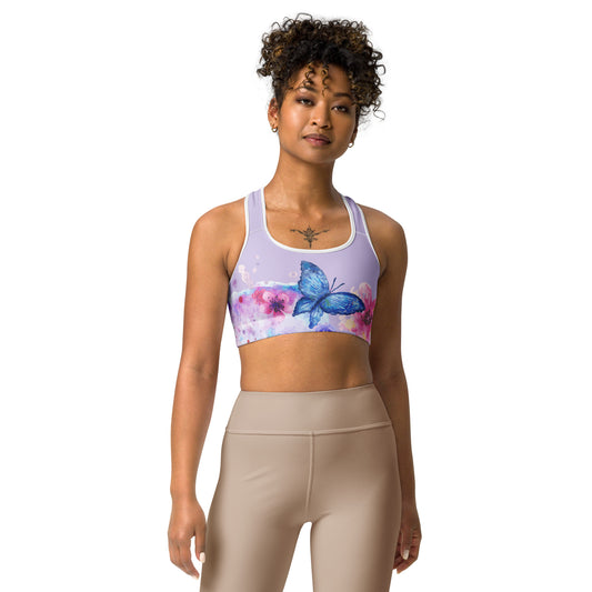 Watercolor Spring Sports Bra