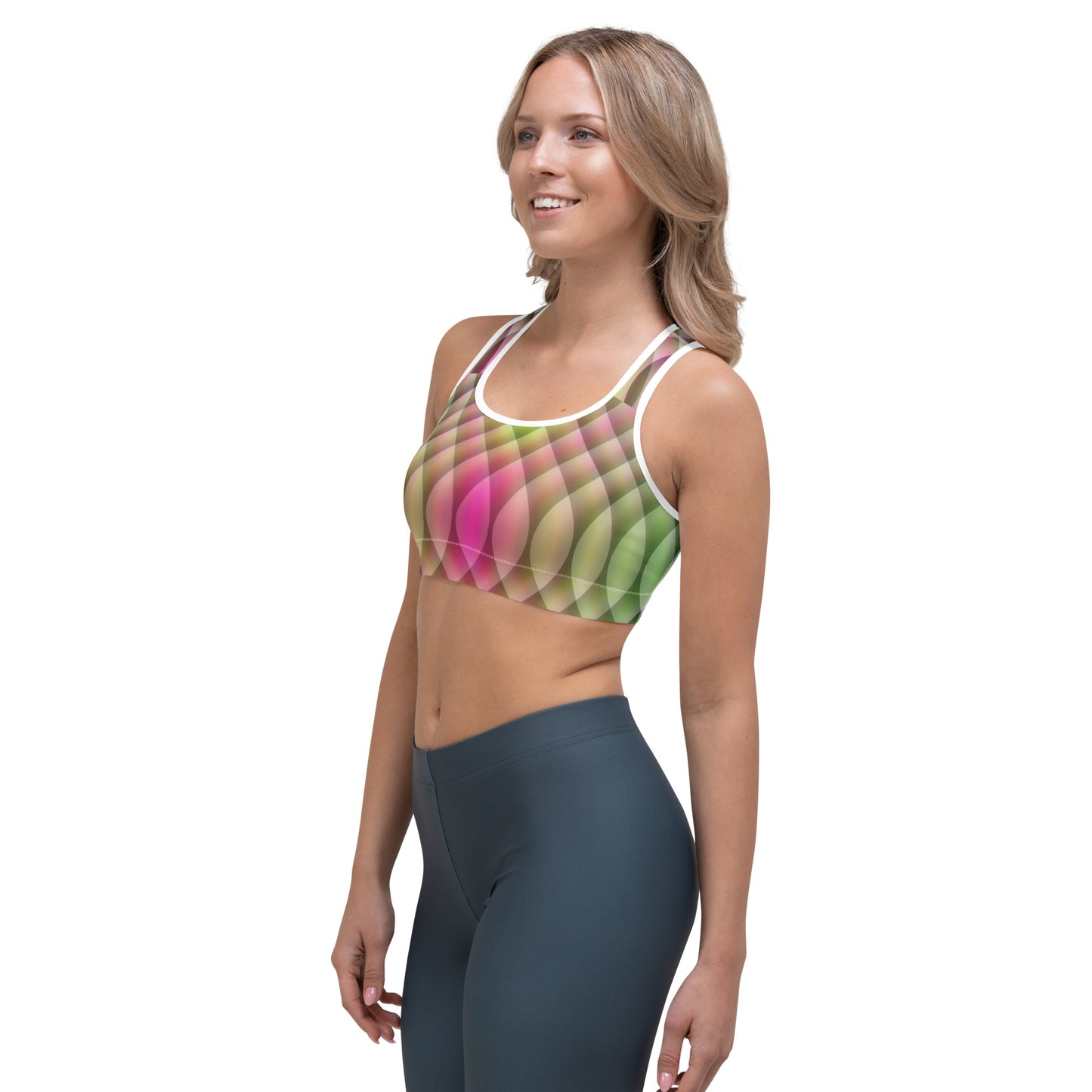 Watermelon Kaleidoscope Sports Bra