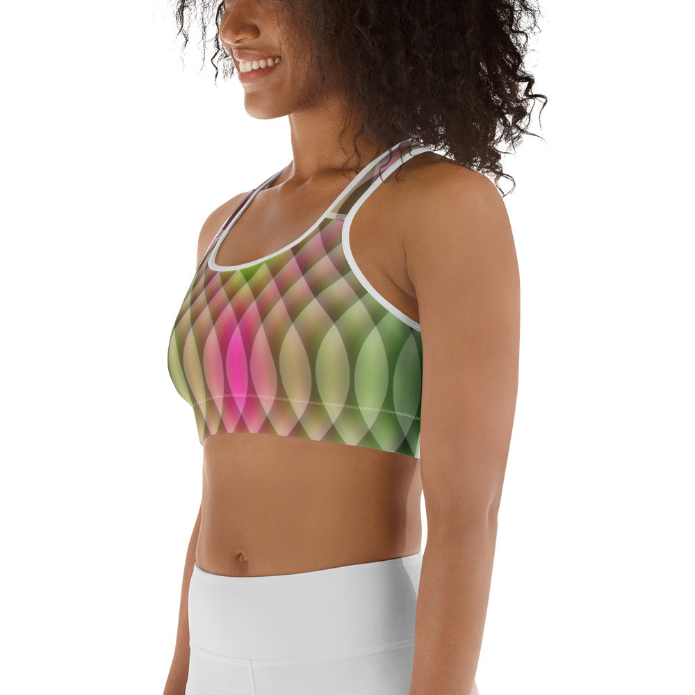 Watermelon Kaleidoscope Sports Bra