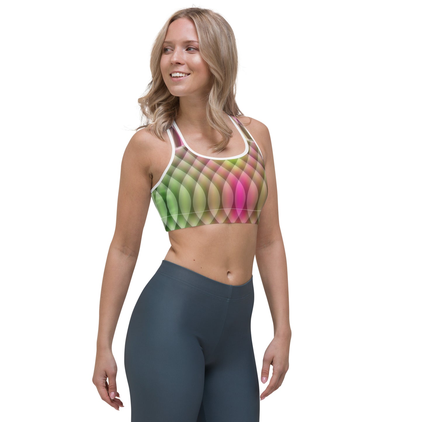 Watermelon Kaleidoscope Sports Bra