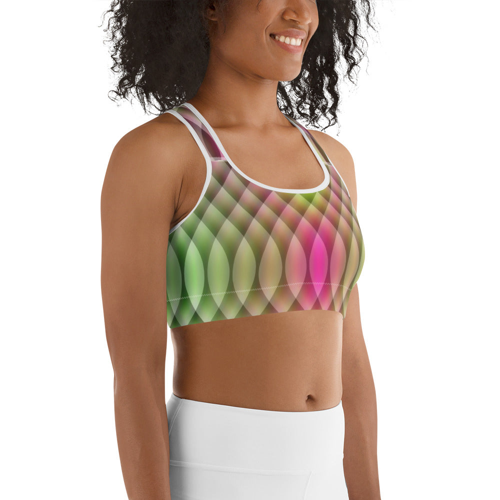 Watermelon Kaleidoscope Sports Bra