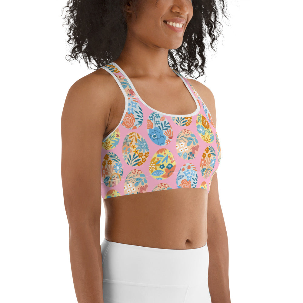 Easter Eggs Sports Bra