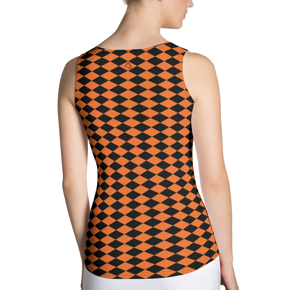 Haunted Checkerboard Yoga Tank Top