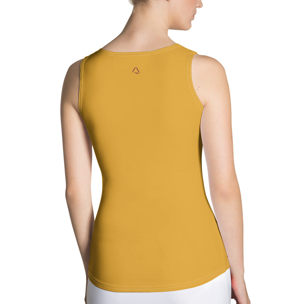 Butterscotch Pudding Plaid Solid Yoga Tank Top