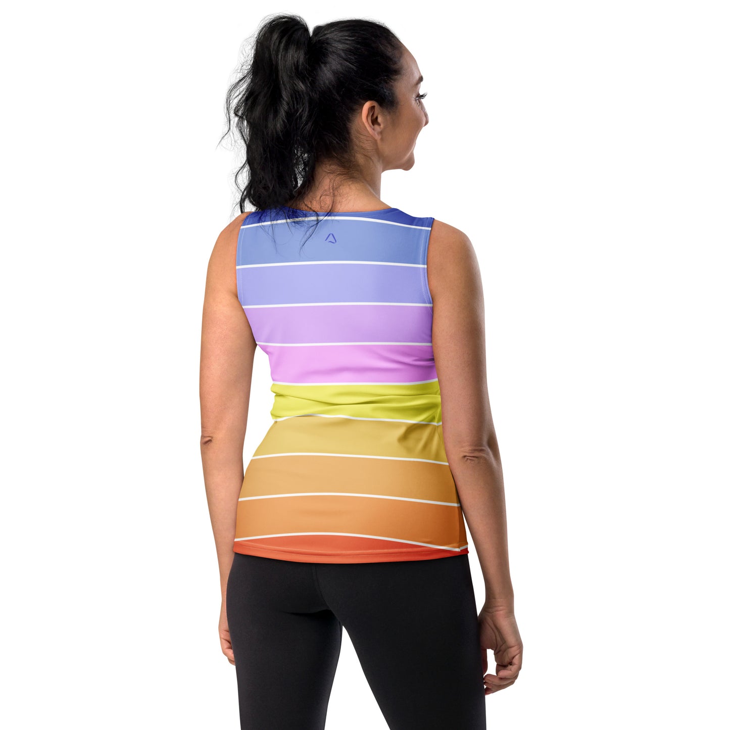 Pastel Rainbow Stripes Yoga Tank Top