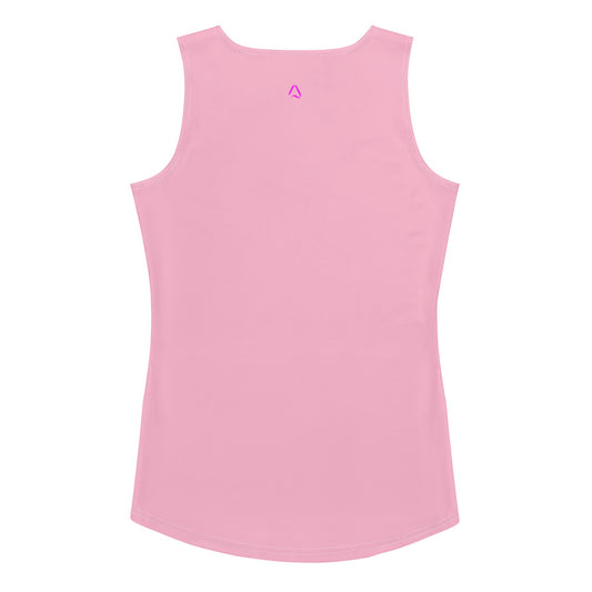 Pink Tartan Solid Tank Top