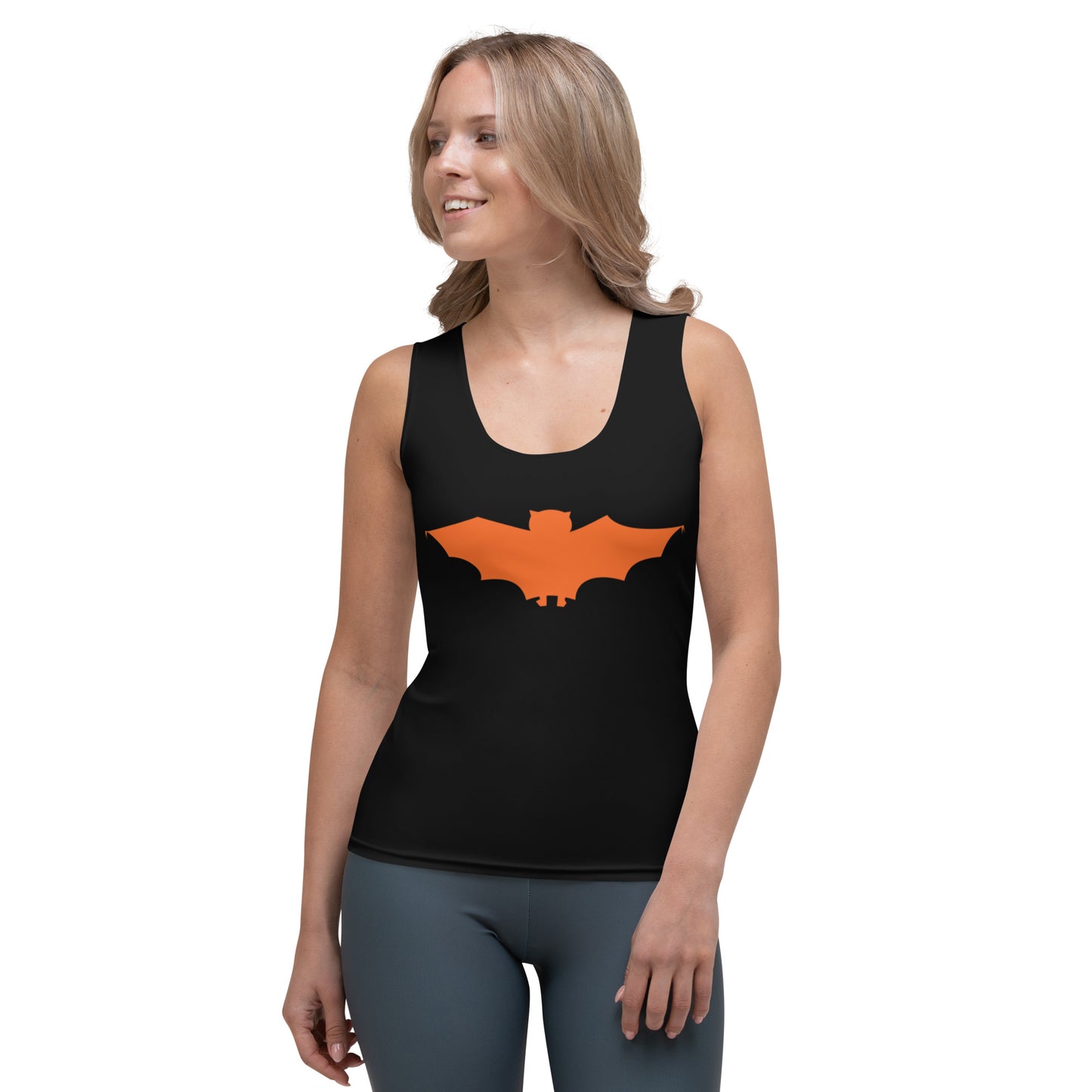 Bat in Black Yoga Tank Top