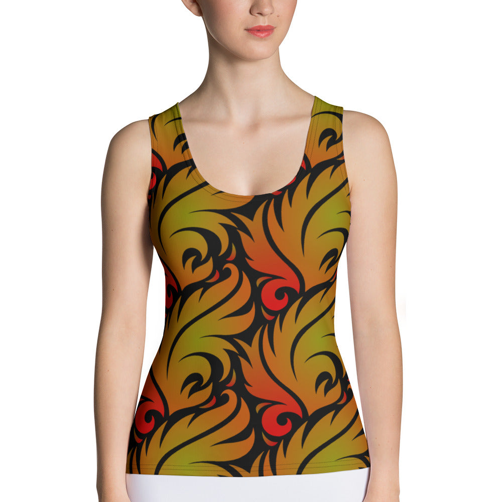 Eerily Floral Yoga Tank Top