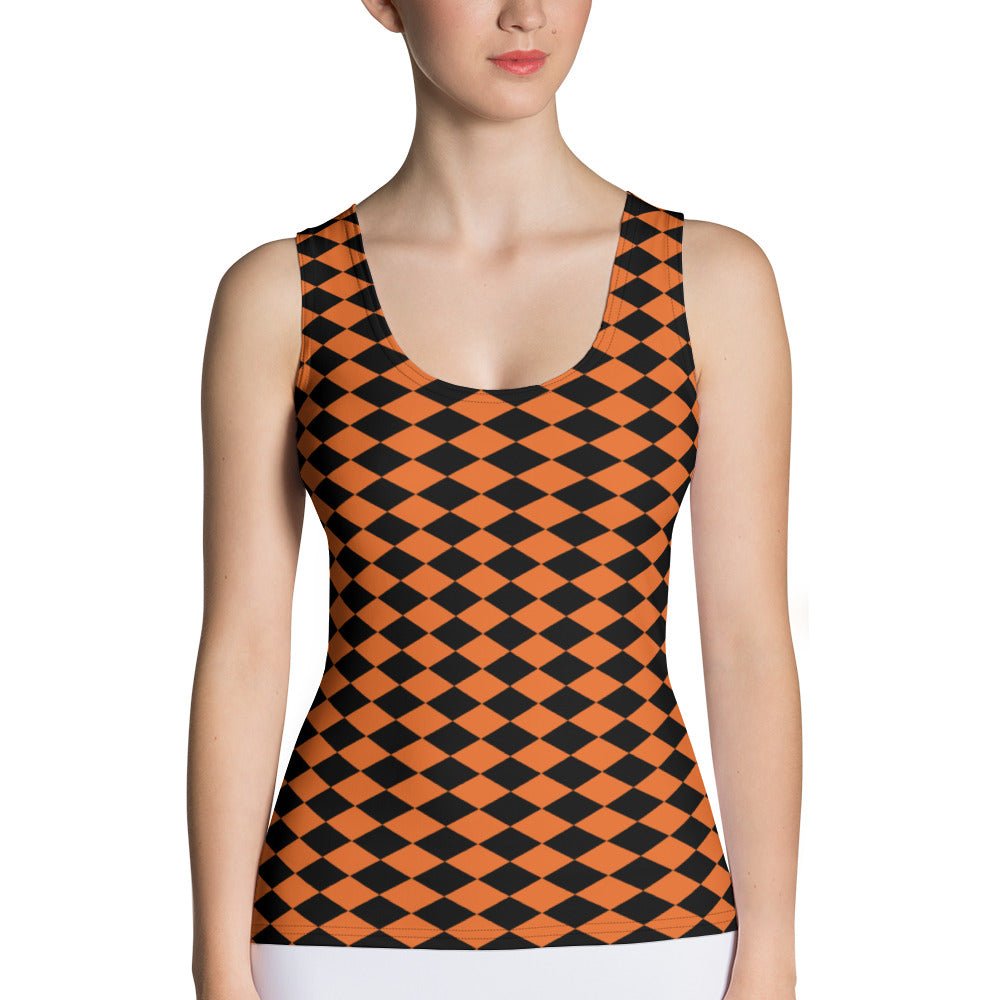 Haunted Checkerboard Yoga Tank Top