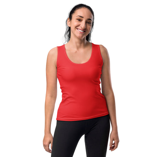 Candy Cane Swirl Solid Yoga Tank Top